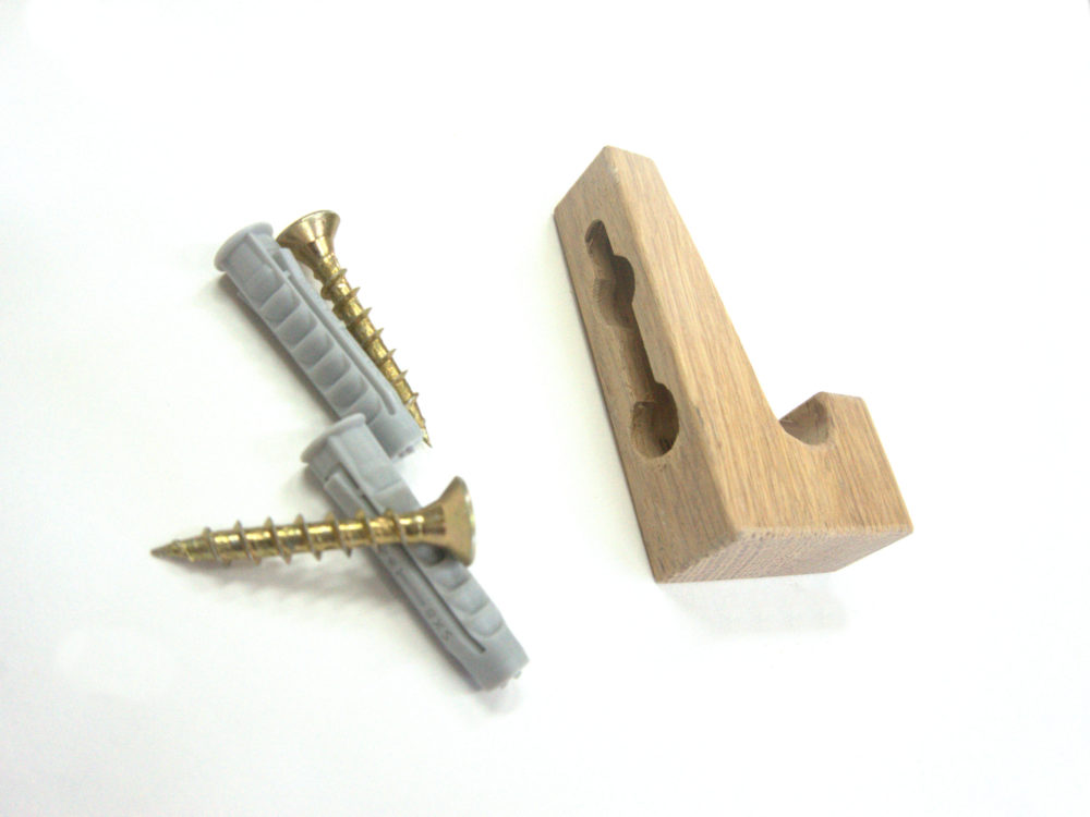 Houten kapstokhaak naturel eiken