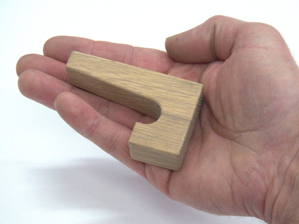 Houten kapstokhaak naturel eiken