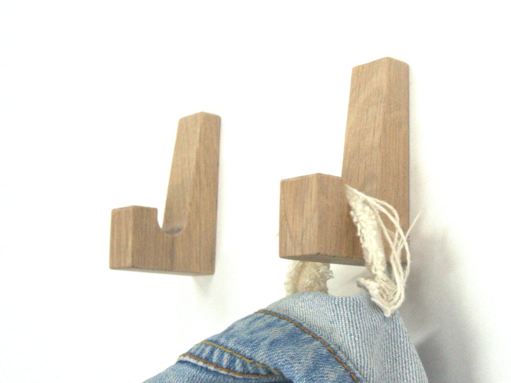 Houten kapstokhaak naturel eiken