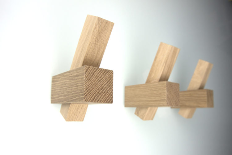 Kapstok haak Troy in naturel eiken